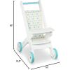 imageMelissa ampamp Doug Mine to Love Wooden Play Stroller for Dolls Stuffed Animals  White 18H x 8W x 11D Assembled