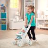 imageMelissa ampamp Doug Mine to Love Wooden Play Stroller for Dolls Stuffed Animals  White 18H x 8W x 11D Assembled