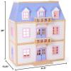 imageMelissa ampamp Doug Modern Wooden MultiLevel Dollhouse With 19 pcs Furniture White