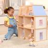imageMelissa ampamp Doug Modern Wooden MultiLevel Dollhouse With 19 pcs Furniture White