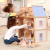 imageMelissa ampamp Doug Modern Wooden MultiLevel Dollhouse With 19 pcs Furniture White