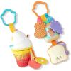 imageMelissa ampamp Doug MultiSensory TakeAlong ClipOn Infant Toy 2Pack PBampampJ and Bubble Tea