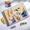 imageMelissa ampamp Doug Musical Instruments Sound Puzzle  Wooden Peg Puzzle with LightActivated Sound Effects 8 pcs Wooden Peg Baby Music Learning Toys for Toddlers and Preschoolers Ages 2