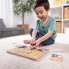 imageMelissa ampamp Doug Musical Instruments Sound Puzzle  Wooden Peg Puzzle with LightActivated Sound Effects 8 pcs Wooden Peg Baby Music Learning Toys for Toddlers and Preschoolers Ages 2