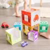 imageMelissa ampamp Doug Nesting and Sorting Garages and Cars with 7 Graduated Garages and 7 Stackable Wooden Cars  FSC Certified