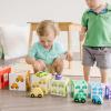 imageMelissa ampamp Doug Nesting and Sorting Garages and Cars with 7 Graduated Garages and 7 Stackable Wooden Cars  FSC Certified