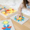 imageMelissa ampamp Doug Pattern Blocks and Boards with 120 MultiColored Wooden Shape Tiles 5 DoubleSided Puzzle Boards Tangram Puzzles Montessori Toys for Girls ampamp BoysStandard