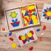 imageMelissa ampamp Doug Pattern Blocks and Boards with 120 MultiColored Wooden Shape Tiles 5 DoubleSided Puzzle Boards Tangram Puzzles Montessori Toys for Girls ampamp BoysStandard