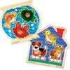 imageMelissa ampamp Doug Pets Jumbo Peg Wooden Puzzle Animal Puzzles Peg Puzzles for Toddlers Ages 1Fish  Pets