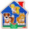 imageMelissa ampamp Doug Pets Jumbo Peg Wooden Puzzle Animal Puzzles Peg Puzzles for Toddlers Ages 1Pets