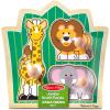 imageMelissa ampamp Doug Pets Jumbo Peg Wooden Puzzle Animal Puzzles Peg Puzzles for Toddlers Ages 1Safari Animals