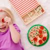imageMelissa ampamp Doug Pizza Party Wooden Play Food Set With 54 Toppings