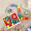 imageMelissa ampamp Doug Primary Lacing Beads  Educational Toy with 30 Wooden Beads and 2 Laces for Toddlers Fine Motor Skills Lacing Toys for Toddlers and Kids Ages 3
