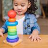 imageMelissa ampamp Doug Rainbow Stacker Wooden Ring Educational Toy  Wooden Stacking Rings Stacker Toys for Toddlers Ages 2