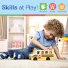 imageMelissa ampamp Doug School Bus Wooden Play Set with 7 Play Figures