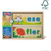 imageMelissa ampamp Doug See ampamp Spell Wooden Educational Toy with 8 DoubleSided Spelling Boards and 64 Letters Preschool Learning Activities See ampamp Spell Learning Toys for Kids Ages 4Spanish