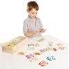 imageMelissa ampamp Doug SelfCorrecting Alphabet Wooden Puzzles with Storage Box 52 pcs ABC Puzzles Wooden Alphabet Puzzle for Kids Ages 4