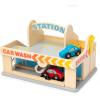 imageMelissa ampamp Doug Service Station Parking Garage with 2 Wooden Cars and DriveThru Car Wash