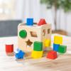imageMelissa ampamp Doug Shape Sorting Cube  Classic Wooden Toy With 12 ShapesShape Sorting Cube