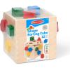 imageMelissa ampamp Doug Shape Sorting Cube  Classic Wooden Toy With 12 ShapesShape Sorting Cube