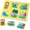 imageMelissa ampamp Doug SingAlong Nursery Rhymes Sound Puzzle Yellow  Wooden Peg Puzzle 8 pcs