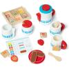 imageMelissa ampamp Doug Smoothie Maker Working Pretend Play Blender Set with Toy Food ampamp Play Kitchen Accessories Preschool Learning Toys for Girls ampamp Boys 3Wooden Steep  Serve Tea Set