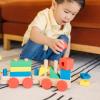 imageMelissa ampamp Doug Stacking Train  Classic Wooden Toddler Toy 18 pcsStacking Train