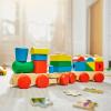 imageMelissa ampamp Doug Stacking Train  Classic Wooden Toddler Toy 18 pcsStacking Train