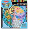 imageMelissa ampamp Doug Stained Glass Made Easy Activity Kit Mermaids  140 Stickers Kids Sticker Stained Glass Craft Kit Mermaid Crafts for Kids Ages 5