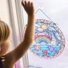 imageMelissa ampamp Doug Stained Glass Made Easy Craft Kit Dolphins  180 Stickers
