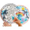 imageMelissa ampamp Doug Stained Glass Made Easy Craft Kit Dolphins  180 Stickers