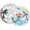 imageMelissa ampamp Doug Stained Glass Made Easy Craft Kit Dolphins  180 Stickers