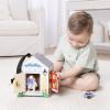 imageMelissa ampamp Doug TakeAlong Wooden Doorbell Dollhouse  Doorbell Sounds Keys 4 Poseable Wooden Dolls Portable Doll House Doorbell House for Kids Ages 3