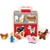 imageMelissa ampamp Doug TakeAlong Wooden Toy Barn 11Pc Portable Toddler Playset with Farm Animals ampamp PopUp Roof Preschool Learning Toys for Girls ampamp Boys 2TakeAlong SortingBarn Toy
