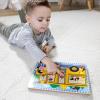 imageMelissa ampamp Doug The Wheels on The Bus Song Puzzle  8Piece Wooden Peg Puzzle with LightActivated Sounds Music Learning Toy for Toddlers and Preschoolers Ages 2