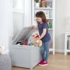 imageMelissa ampamp Doug Toy Chest Wooden Toy Storage Box with SafetyHinged Lid Kids Toys Storage Organizer for Playroom Bedroom ampamp Montessori Classroom Furniture for Boys ampamp Girls Ages 3Grey