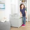 imageMelissa ampamp Doug Toy Chest Wooden Toy Storage Box with SafetyHinged Lid Kids Toys Storage Organizer for Playroom Bedroom ampamp Montessori Classroom Furniture for Boys ampamp Girls Ages 3Grey