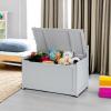 imageMelissa ampamp Doug Toy Chest Wooden Toy Storage Box with SafetyHinged Lid Kids Toys Storage Organizer for Playroom Bedroom ampamp Montessori Classroom Furniture for Boys ampamp Girls Ages 3Grey