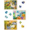 imageMelissa ampamp Doug Under The Sea Ocean Animals Wooden Jigsaw Puzzle with Storage Tray 24 pcsBundle Dinosaurs  Safari  Under the Sea