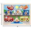 imageMelissa ampamp Doug Vehicle Jumbo Knob Puzzle Wooden Peg Puzzle for Toddlers Educational Toy for Shape Recognition and Fine Motor Skills Ages 1