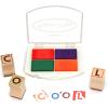 imageMelissa ampamp Doug Wooden Alphabet Stamp Set  56 Stamps with LowerCase and Capital Letters Preschool Writing Toys ABC Stamps Kids Arts ampamp Crafts Letter for Kids Ages 4