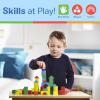 imageMelissa ampamp Doug Wooden Building Blocks 100Piece Set of Sorting ampamp Stacking Toys in 4 Colors and 9 Shapes Classic Toddler Toys for Girls ampamp Boys Ages 2  FSC Certified100Piece
