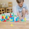 imageMelissa ampamp Doug Wooden Building Blocks 100Piece Set of Sorting ampamp Stacking Toys in 4 Colors and 9 Shapes Classic Toddler Toys for Girls ampamp Boys Ages 2  FSC Certified100Piece