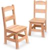 imageMelissa ampamp Doug Wooden Chairs Set of 2  White Furniture for PlayroomBlonde