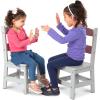 imageMelissa ampamp Doug Wooden Chairs Set of 2  White Furniture for PlayroomGrey