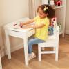 imageMelissa ampamp Doug Wooden Childs LiftTop Desk ampamp Chair  White Play Desk and Chair Set for Toddlers and Kids Ages 3