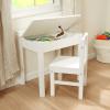 imageMelissa ampamp Doug Wooden Childs LiftTop Desk ampamp Chair  White Play Desk and Chair Set for Toddlers and Kids Ages 3