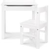 imageMelissa ampamp Doug Wooden Childs LiftTop Desk ampamp Chair  White Play Desk and Chair Set for Toddlers and Kids Ages 3