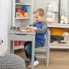 imageMelissa ampamp Doug Wooden LiftTop Desk ampamp Chair  HoneyGrey