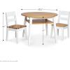 imageMelissa ampamp Doug Wooden Round Table and 2 Chairs Set  Kids Furniture for Playroom Light Woodgrain and White 2Tone Finish TwoTone Round Wooden Toddler And Kids Table And Chairs Activity Furniture SetSet